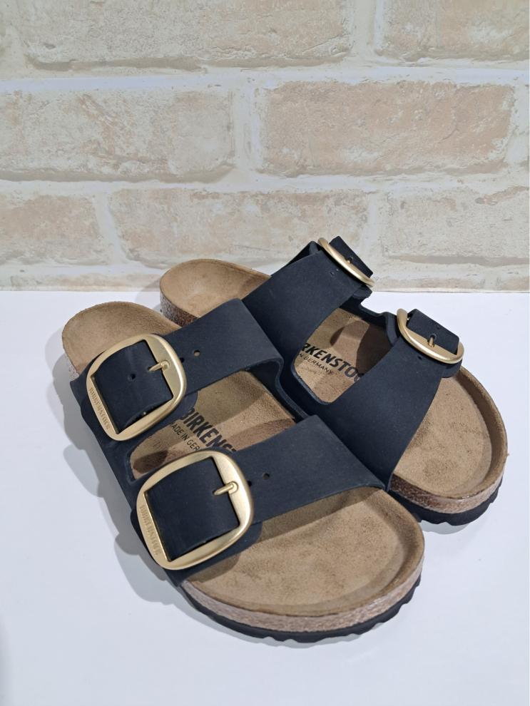 Arizona Big Buckle Black Nubuck Regular