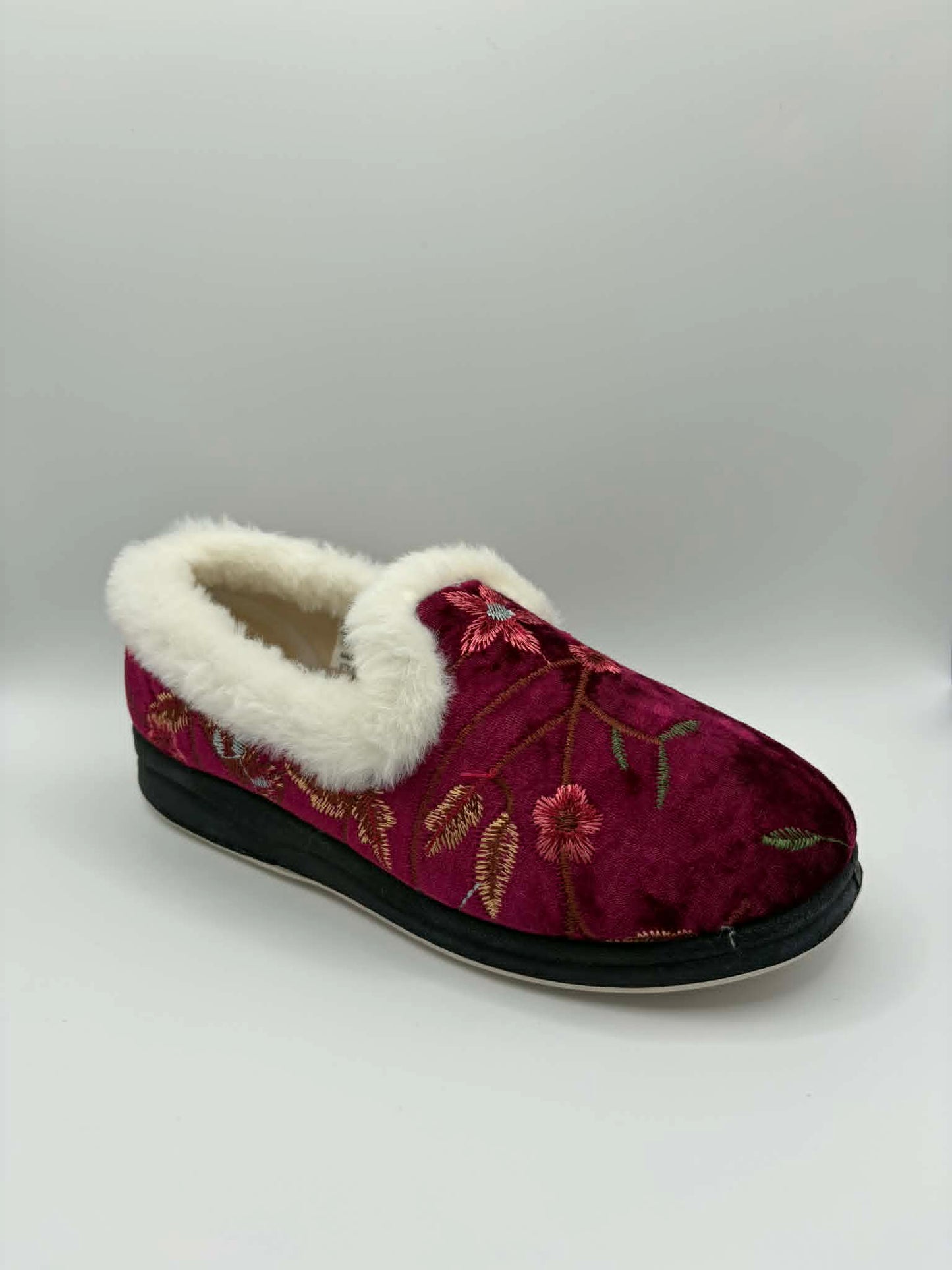 Emille Burgundy Embroidery