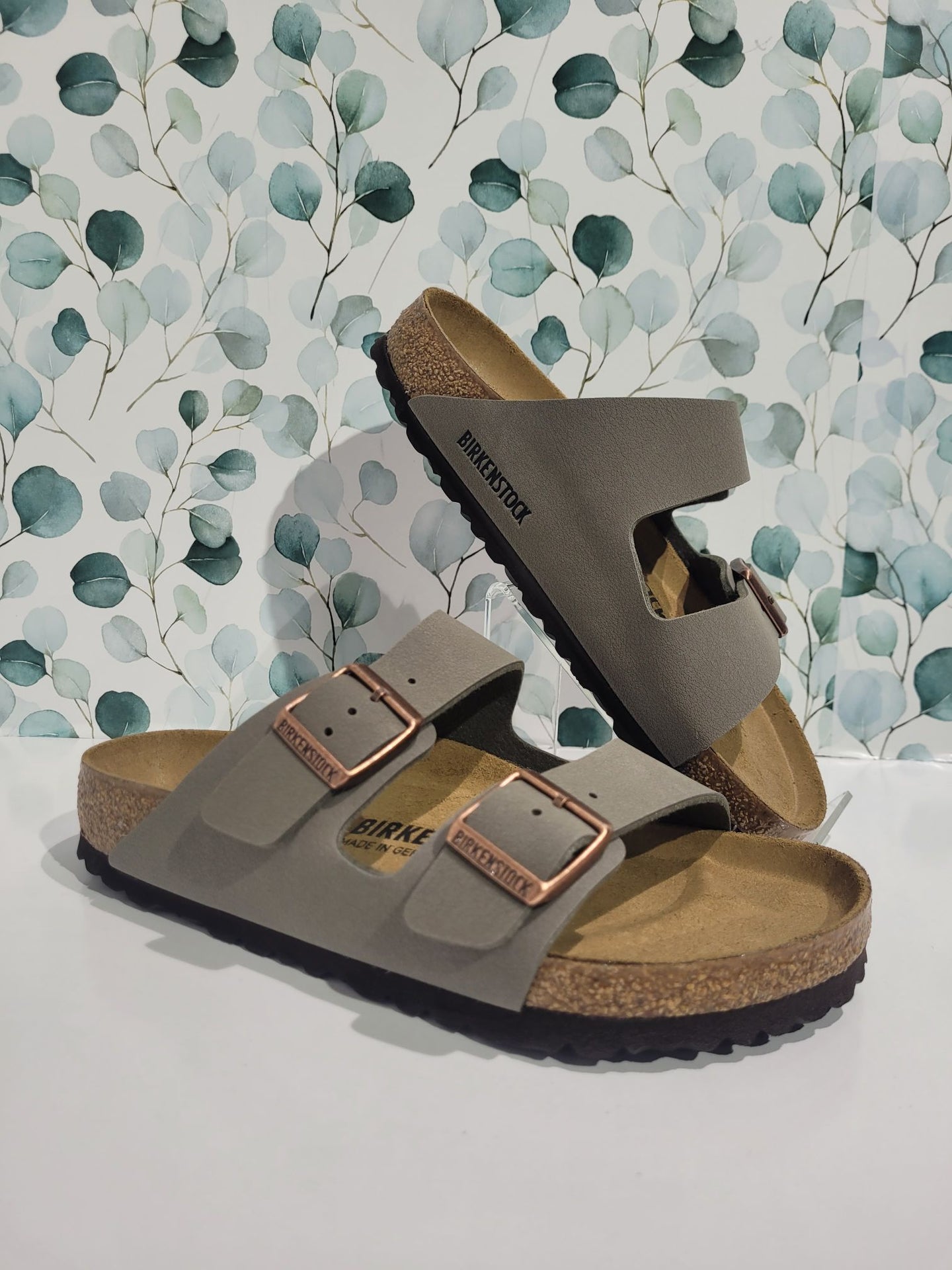 Arizona Birkibuc Birko Flor Nubuck Stone Birkenstock Arizona Stone