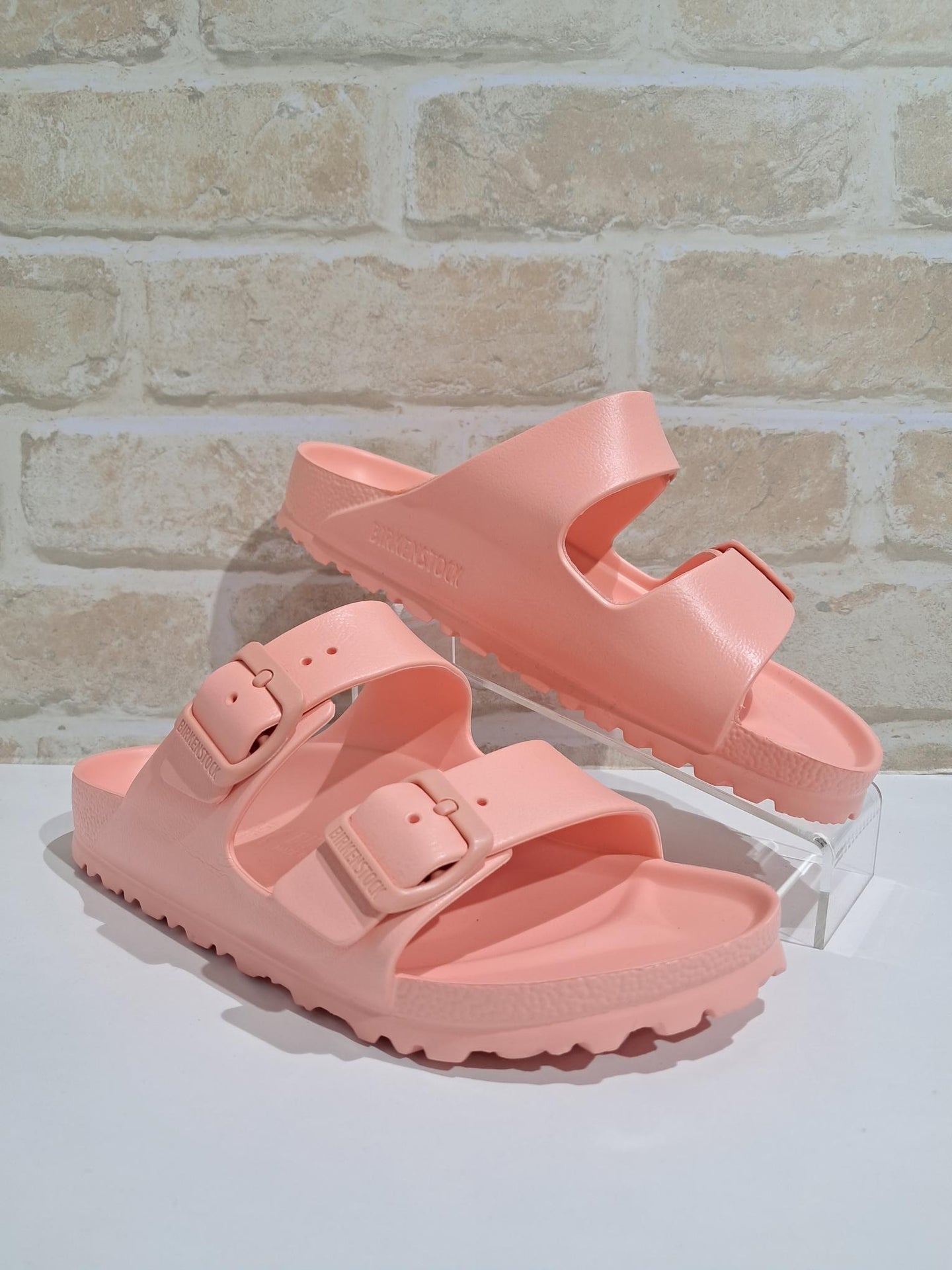 Arizona EVA Narrow Coral Peach by Birkenstock