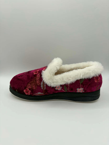 Emille Burgundy Embroidery