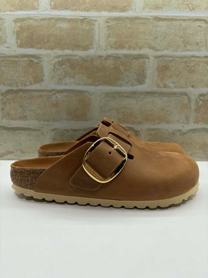 Boston Big Buckle Cognac Oiled Leather Narrow