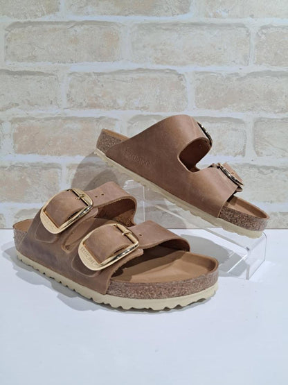 Arizona Big Buckle Cognac Oiled Leather Regular