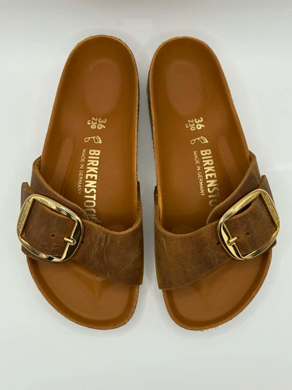 Madrid Big Buckle Cognac Oiled Leather Regular