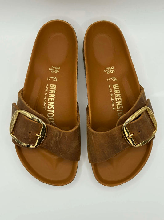 Madrid Big Buckle Cognac Oiled Leather Regular