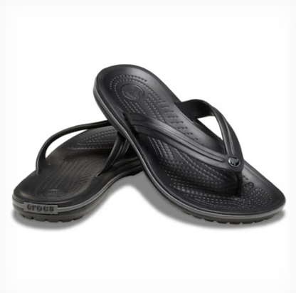 Black Croc Band Thong