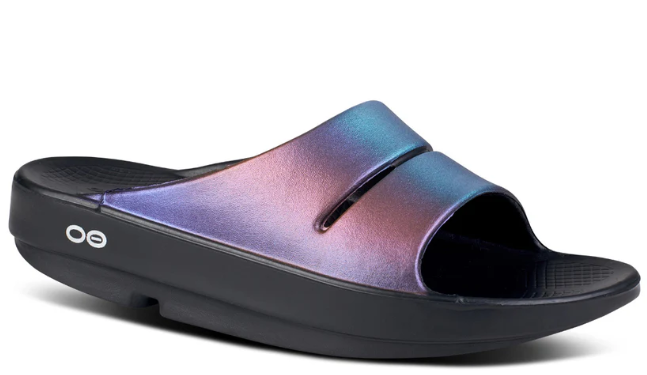 Oofos OOahh Luxe Slide - Midnight Spectre