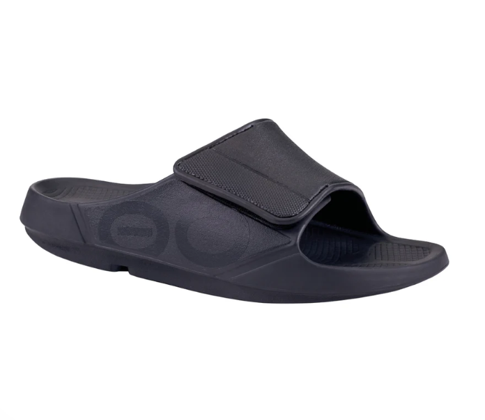 Oofos Ooahh Sport Flex Slide - Matte Black