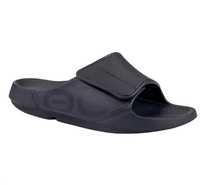 Oofos Ooahh Sport Flex Slide - Matte Black