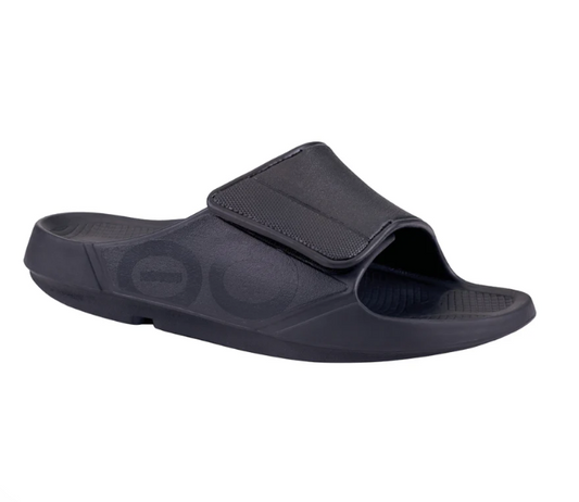 Oofos Ooahh Sport Flex Slide - Matte Black