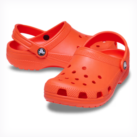 Shocking Orange Classic Clog - Kids