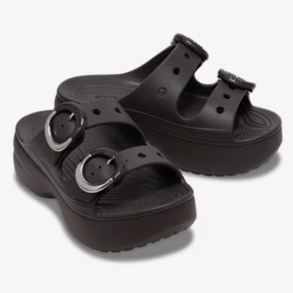 Espresso Dipped Buckle Saturday Sandal Platform