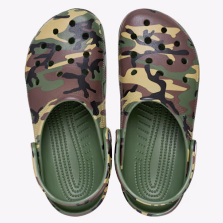 Camo Army Green Classic Clog - Adults