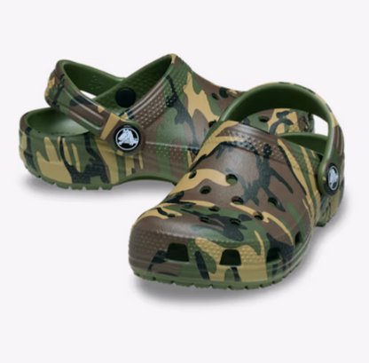 Camo Army Green Classic Clog - Toddlers