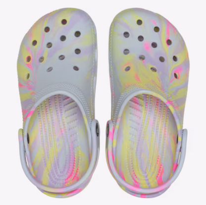 Marbled Sky Ice Multi Classic Clog - Kids