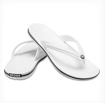 White Croc Band Thong