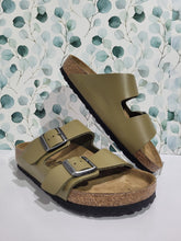 Load image into Gallery viewer, Arizona Faded Khaki Leather Regular by Birkenstock
