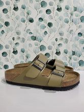 Load image into Gallery viewer, Arizona Faded Khaki Leather Regular by Birkenstock
