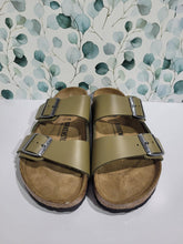 Load image into Gallery viewer, Arizona Faded Khaki Leather Regular by Birkenstock
