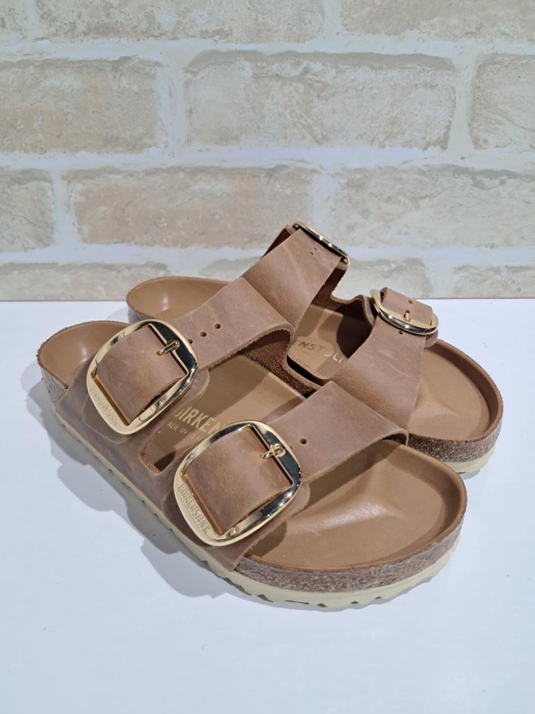 Arizona Big Buckle Cognac Oiled Leather Regular