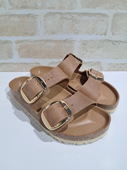 Arizona Big Buckle Cognac Oiled Leather Regular