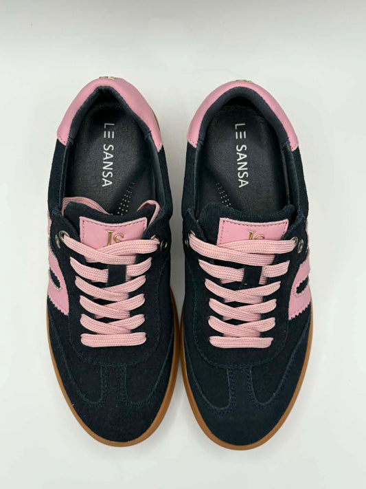 Juno Navy Suede/Baby Pink